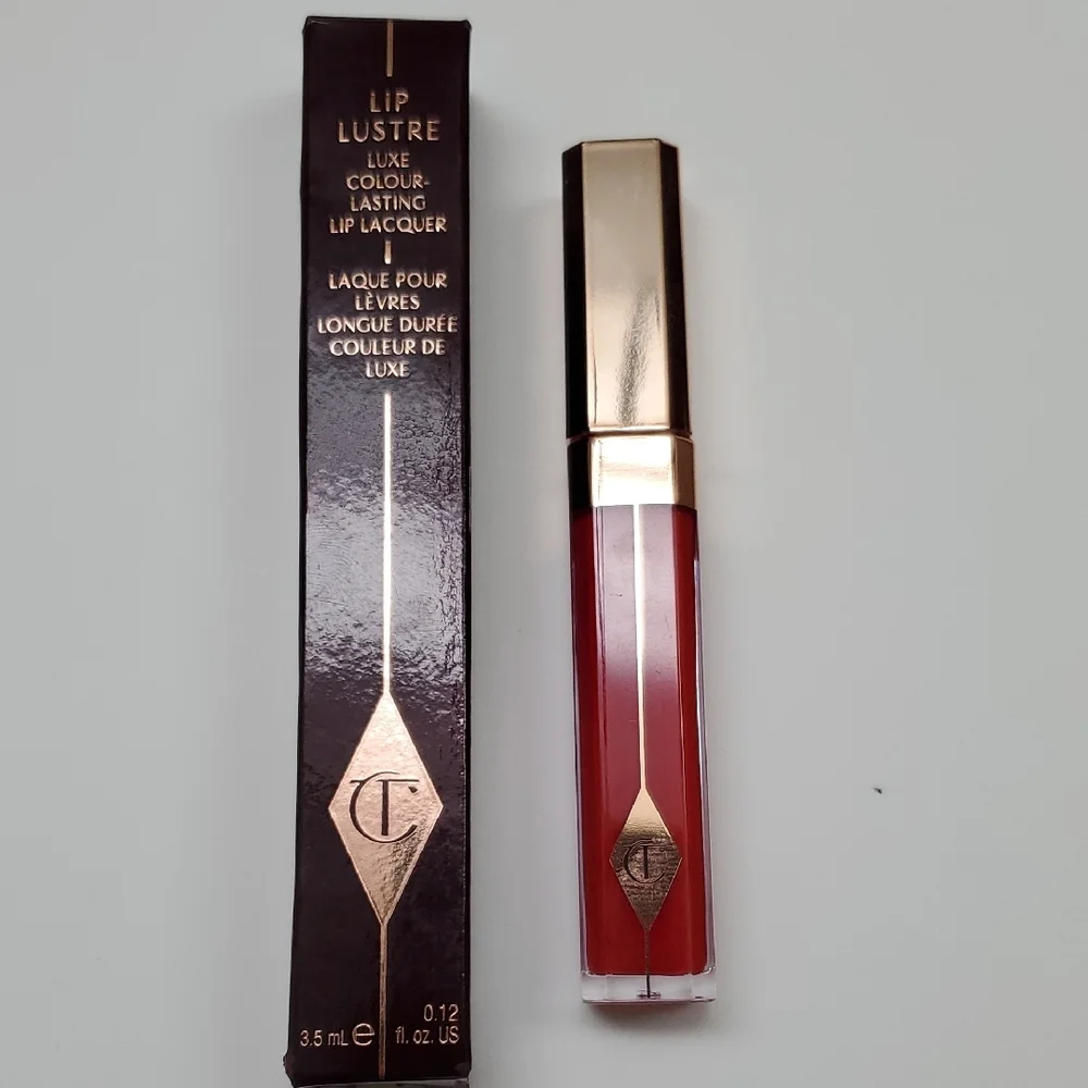 New Authentic Charlotte Tilbury Lip Lustre Luxe Colour-Lasting Lip Lacquer - Red